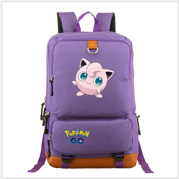 Mochilas Аниме игры «Pokemon Go», рюкзак из плотной ткани с рисунком Пикачу для мальчиков и девочек-подростков, школьный рюкзак для мужчин и женщин, Ёмкость дорожные сумки - Цвет: as pictures