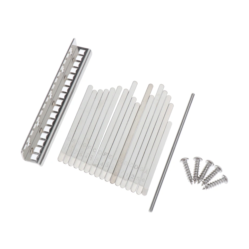 Kalimba 17 Key Note DIY Thumb Piano Steel Keys Bridge w/ Scales Accessories