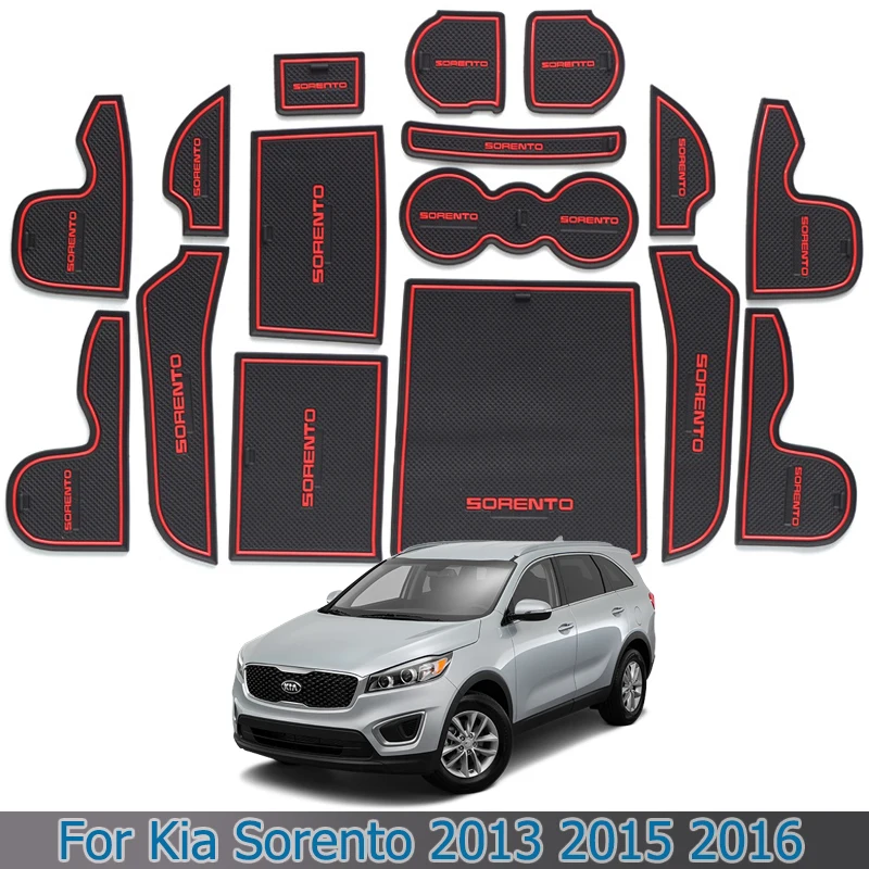 Для Kia Sorento 2013 2015 2016 слот коврик для двери подставка под воду модифицированный внутренний подлокотник
