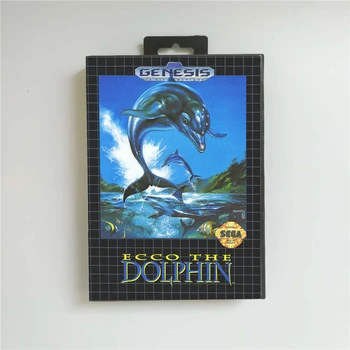 

Ecco the Dolphin - USA Cover With Retail Box 16 Bit MD Game Card for Sega Megadrive Genesis Video Game Console