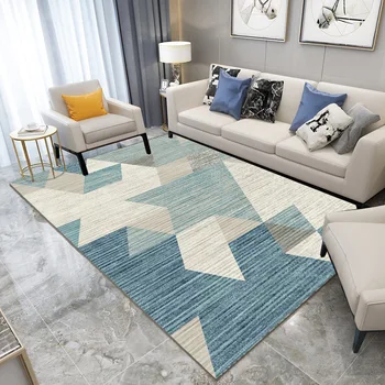 

Modern Geometric Rugs And Carpets Home Decor For Home Living Room Print Soft Coffee Table Blanket Non-slip Bedside Mat Floor Mat