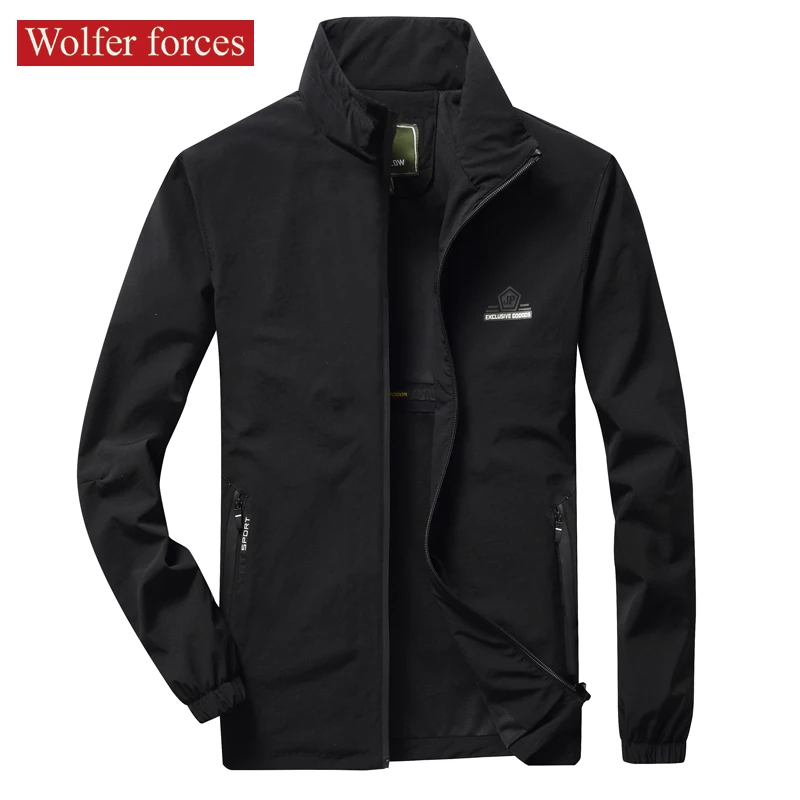 Spring Casual Coat Men's Fashion Versatile Jackets Loose Large Thin Sports Jacket Outdoor Trekking Mountaineering Windbreaker5XL