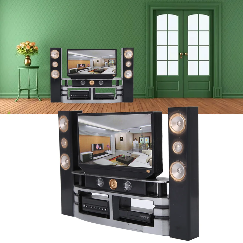 Мини DVD Hi-Fi 1:6 домашний кинотеатр набор комбо-игрушек аксессуары для детской куклы Детский игровой дом ролевая кукольная мебель для дома