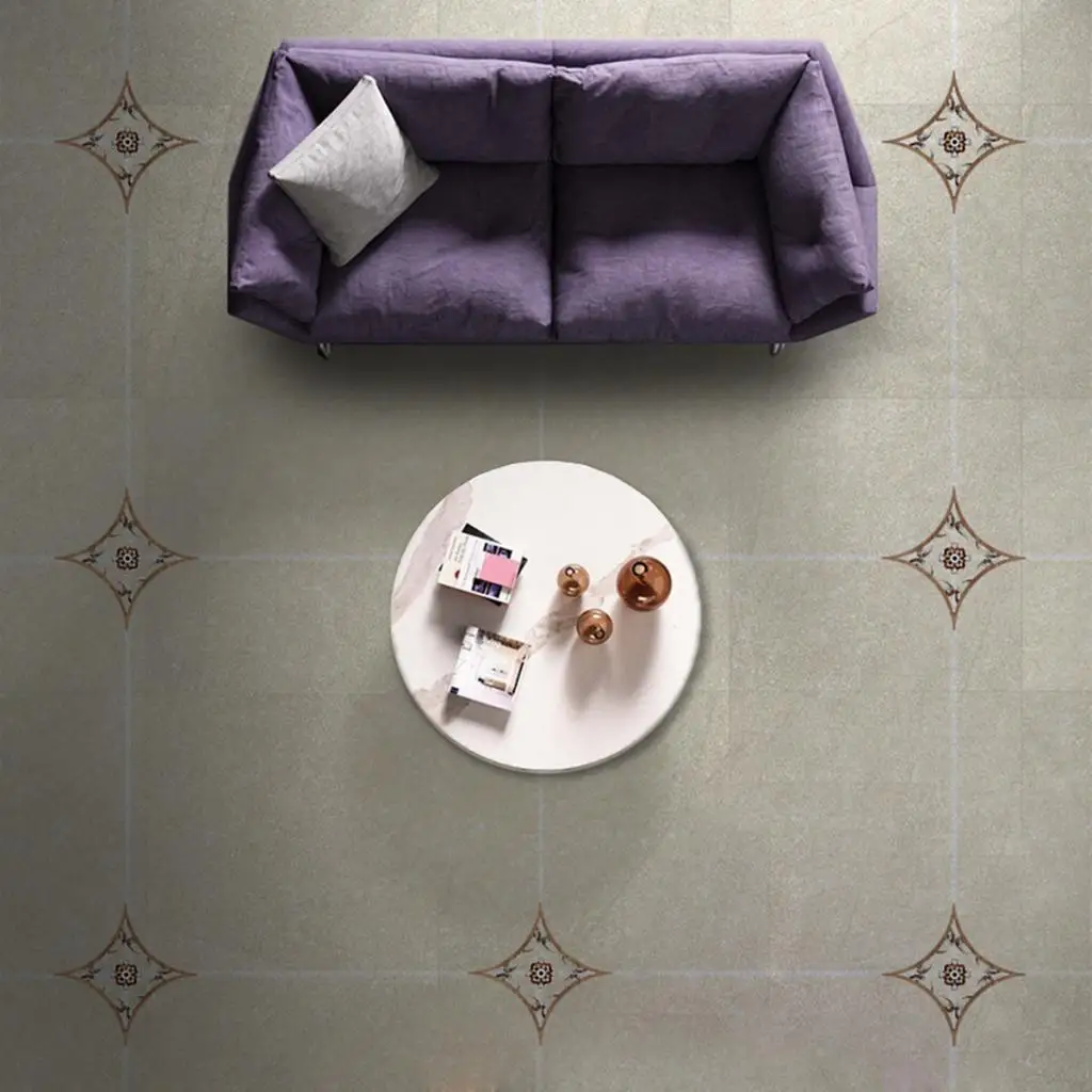 European Self Adhesive PVC Ceramic Tile Stickers Waterproof Floor Wall Sticker Diagonal Kitchen Home Decoration