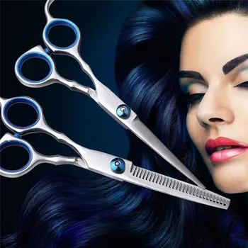 

Professional Salon Hair Cutting Thinning Scissors Barber Shears Set with Case Professional Salon Hair Cutting Thinning Scissors