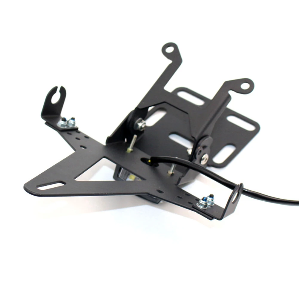 

License Plate Frame Direct Fit With LED Light Accessory Easy Install Firmly Motorcycle Practical Adjustable Durable For Honda
