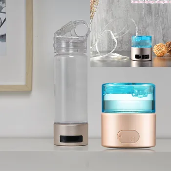 

SPE/PEM Titanium Smart LED Hydrogen-Rich Water Cup Ionizer Maker/Generator Super Antioxidants ORP Hydrogen Anti-Aging Bottle