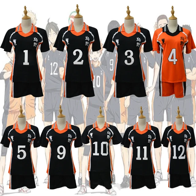 Anime Haikyuu!! Karasuno High School Volleyball Club Hinata  Shyouyou/Kageyama Tobio Jersey Cosplay Costume 8 Numbers to Choose