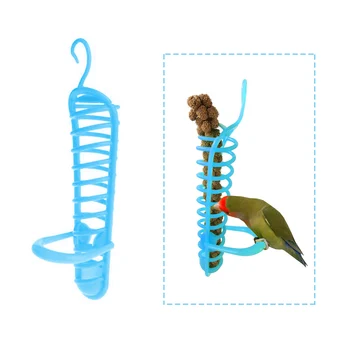 

Perch Bird Toys Holder Fruit Vegetable Parakeet Feeding Basket Chewing Parrot Feeder Food Practical Pet Cage Hanging Supplies