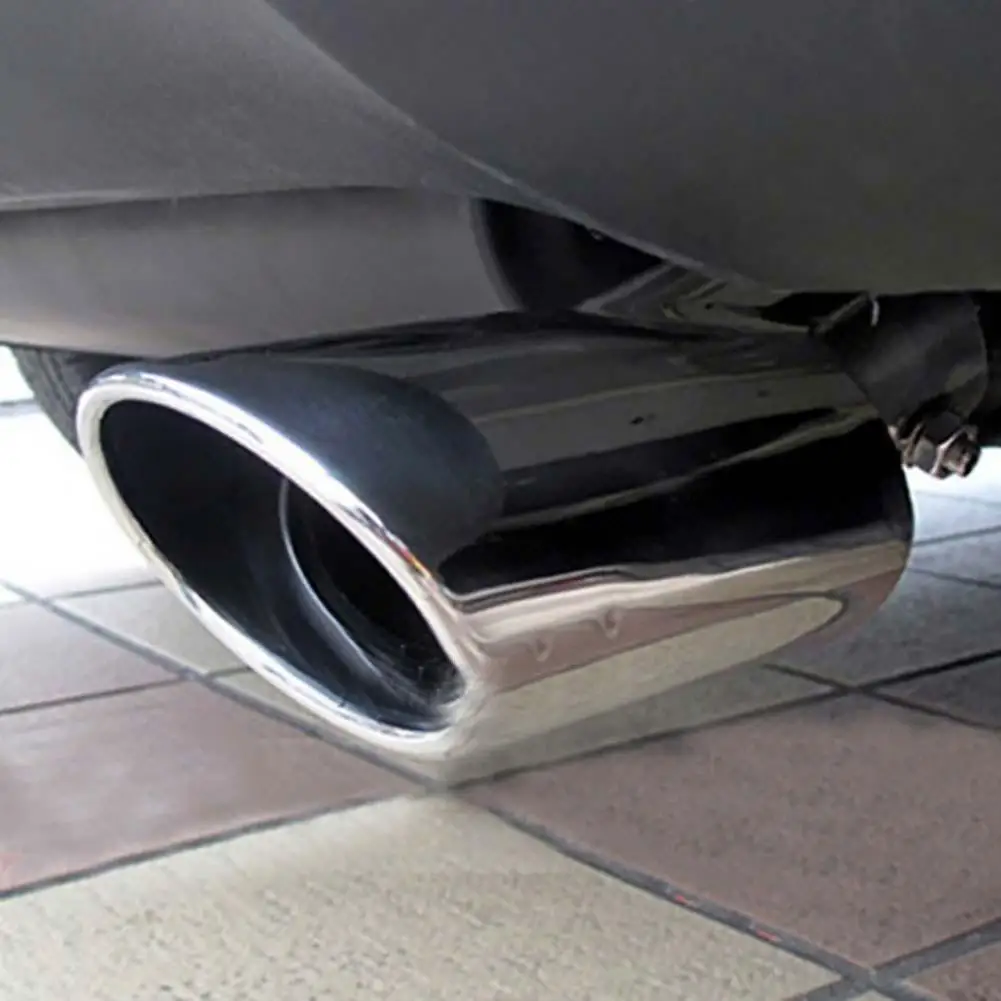 Universal Car Vehicle Stainless Steel Tail Throat Exhaust System Muffler Pipe