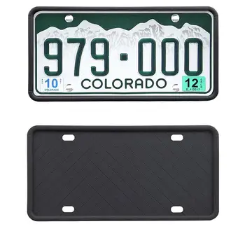 

Car License Cover License Plate Frame Scratch-Resistant Rust-Proof Cadre Silicone Holder for North America