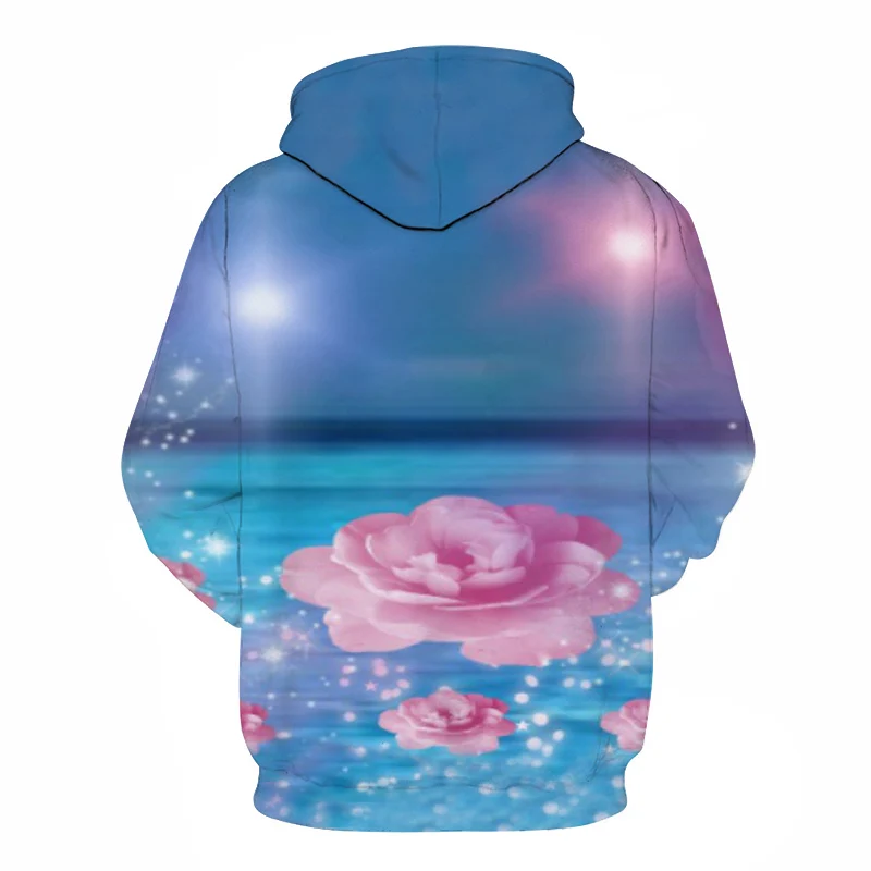 Hot New Design Flowers Hoodies Men/Women 3d Sweatshirts Digital Print Rosa Roses Floral Hooded Harajuku Hoodies Brand Hoody Tops