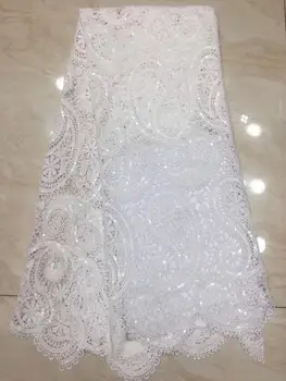 

7colors (5yards/pc) transparent sequins embroidered African party lace fashion water soluble lace fabric for dress FZZ778