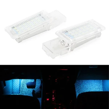 

2x Iceblue Car LED Lights Footwell Light Lamp for VW Golf MK5 MK6 Plus Jetta Passat CC EOS Scirocco For SKODA Superb Fabia etc.