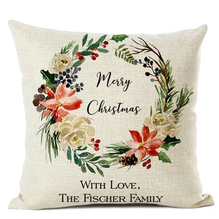 НОВАЯ РОЖДЕСТВЕНСКАЯ декоративная наволочка для подушки 45*45 см, Божья родина, семейный диван, декоративная подушка, Рождественская счастливая подушка