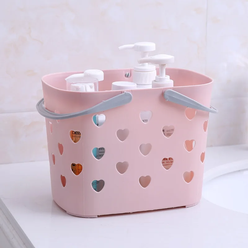 

The new folding bath basket color the shower basket household multi-function receive basket to hollow out store content box