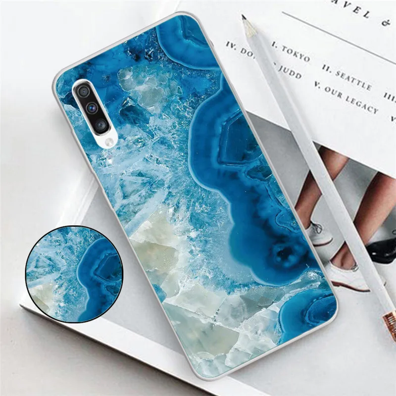 Роскошный Мраморный чехол для Samsung Galaxy a30 a50 a30s a50s a10 a20 a40 a70 a80 a90 a6 a7 a9 2018 мягкая