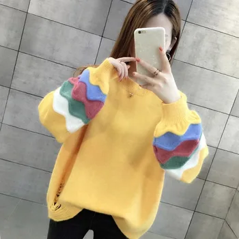 

Women Winter O-Neck Sweater Pullovers Knitwear Loose Knitted Sweater Jumpers Tops SER88