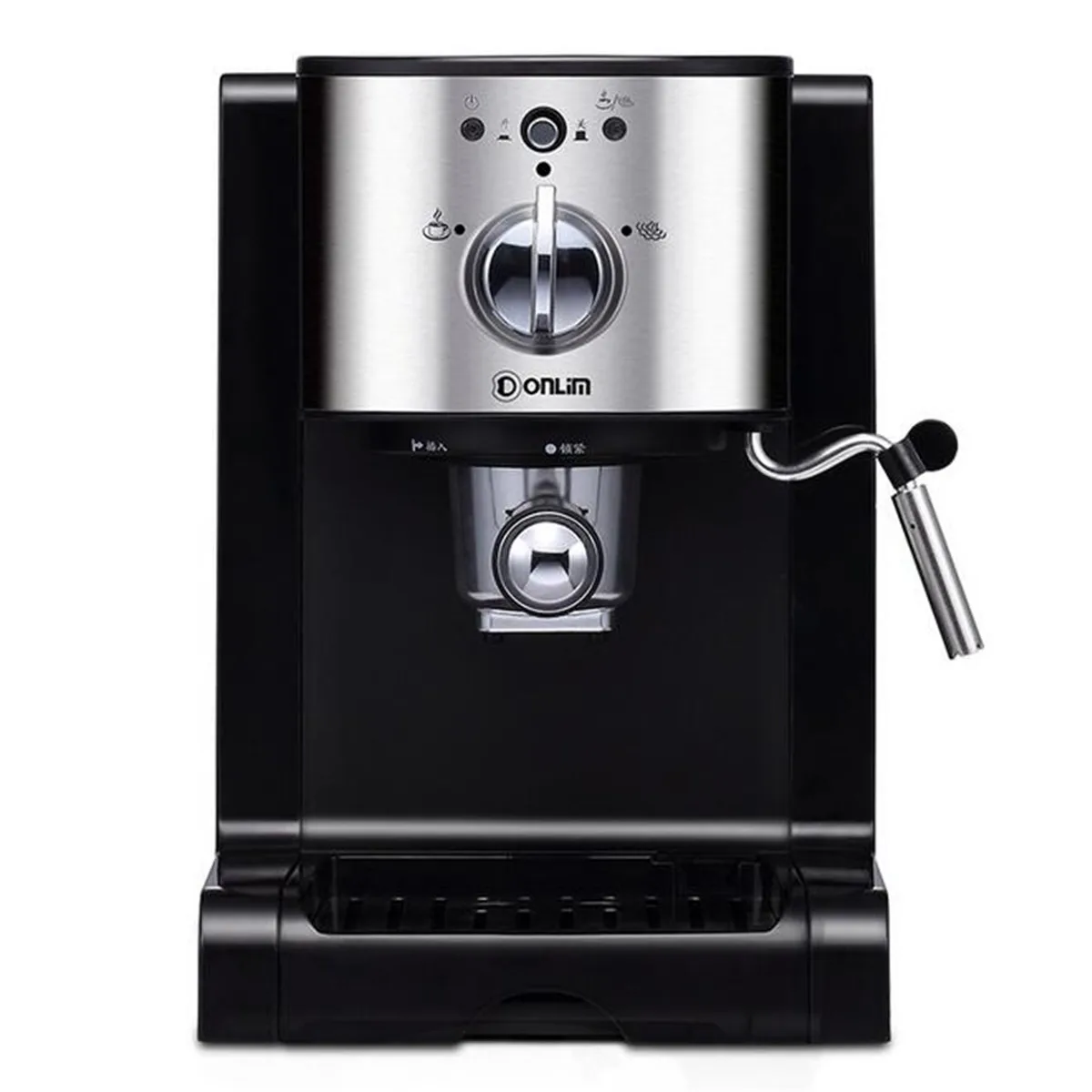 DL-KF500 Semi Automatic Coffee Machine Maker Coffee Maker 3In1 Kitchen 1.5L Barista Espresso Machine Milk Steamer