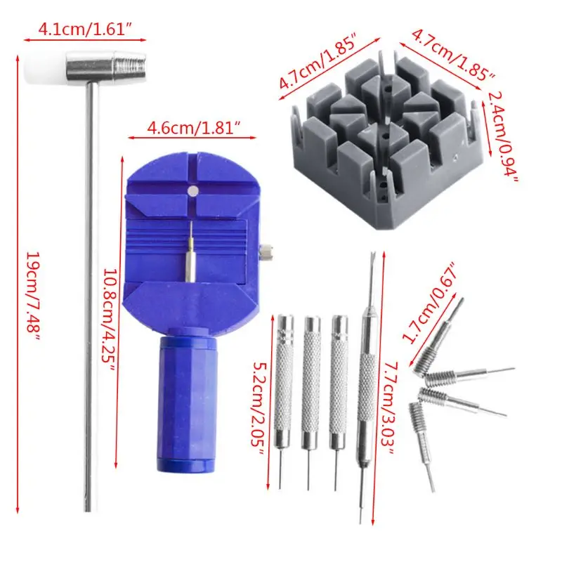 11 шт. ремешок для часов держатель для удаления молотка 3 Pin удар пружина бар набор инструментов для ремонта T4MD