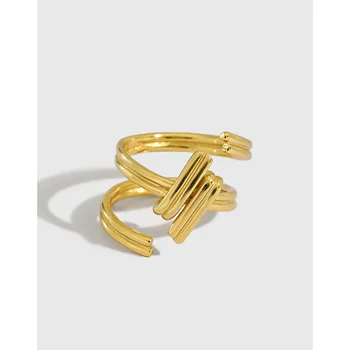 

Korean Non-Mainstream Normcore Style Spiral S925 Sterling Silver Ring Female All-match Silver Ring Irregular Japanese Fashion