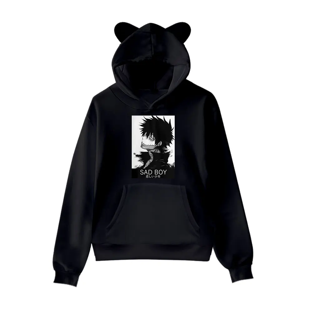 

Anime My Hero Academia Hoodies Midoriya Izuku Hoodies Boys Girl Sweatshirt Cat Ears Kids hoodie Spring Autumn Warm Pullover