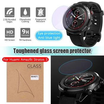 

Tempered Glass Screen Protector Eye Protection Anti Blue Light Protective Film For Xiaomi Huami AMAZFIT Stratos 3 Smart Watch