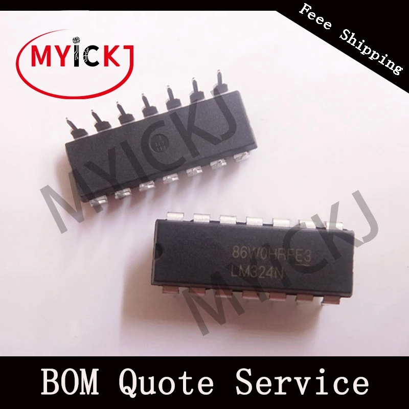 

10PCS LM324N DIP Low power quad op amps IC CHIP DIP14
