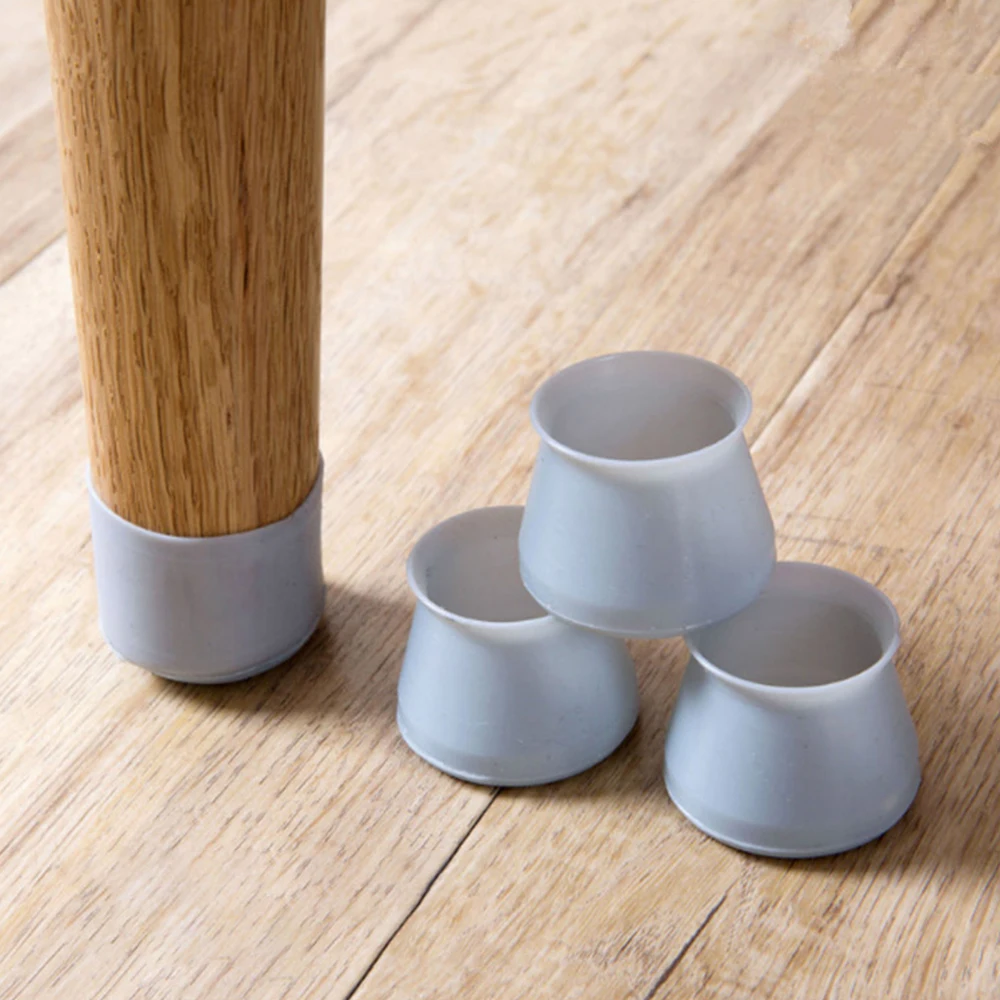 

4pcs/Set 4*3.2cm Non-Slip Silicone Mat For Table And Chairs Foot Protection Pads Desk Chair Leg Protective Sleeve