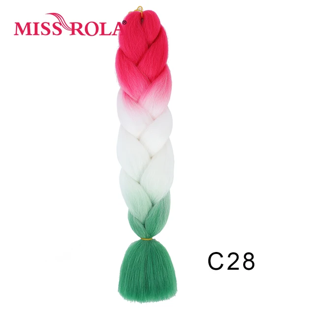 New Colors Synthetic Glowing Hair Twist Braids Ombre Color For white Women Braiding Hair Extensions Jumbo Braids KaneKalon Hair C28