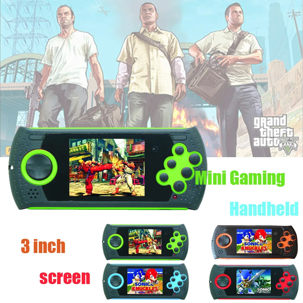 for PVP PXP FC Sega video Game Consoles portatil Simulator 3 inch 16BT Handheld game player 8GB Portable Game support TV Out