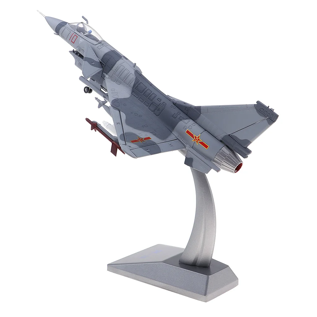 CN J-10 Attacker Aircraft 1:60 Firebird Diecast Display Model with Stand for Decoration or Gift