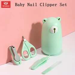 Tesouras do prego do bebê lindo ajustador conjuntos de cuidados com a segurança cortador de unhas tesouras do prego nails terno recém nascido cuidados com o bebê limpeza toils