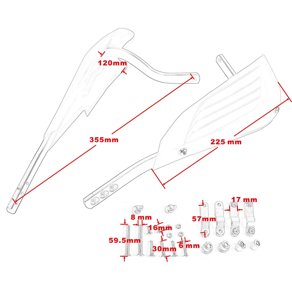 Motorcycle ATV Dirt Bike Handlebar HandGuard Hand Guards Protector Universal 22mm 7/8\ Motorcycle ATV Dirt Bike Handlebar HandGuard Hand Guards Protector Universal 22mm 7/8\