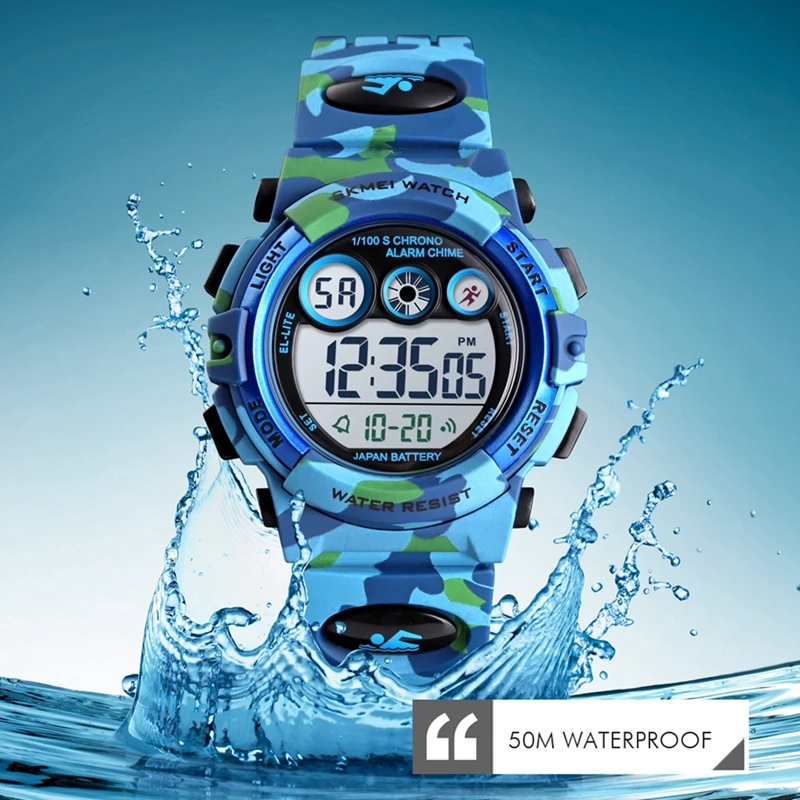 SKMEI 1547 Children Watch Digital Watches Waterproof Sport Wristwatch PU Band Colorful Clock Kids relogio infantil 3