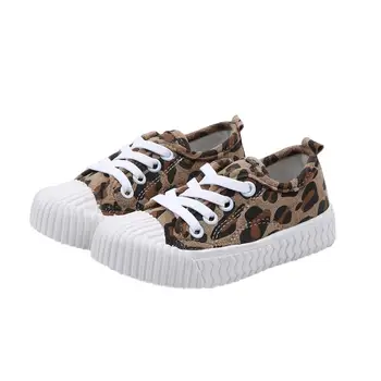 

Girls shoes spring and autumn 2020 new boys leopard solid single shoes student shoes children's shoes
