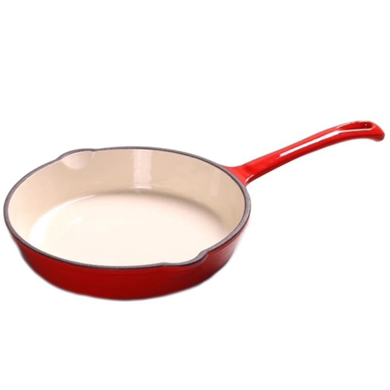

Shabu-Shabu Frying Pan Pan Long-Handled Enamel Pot Flat-Bottomed Wok