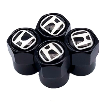 

4pcs Car Wheel Tire Valve Caps Stem Case For Honda Crosstour JADE CRZ Spirior Typer Vtec Civic car emblems Auto Accessories