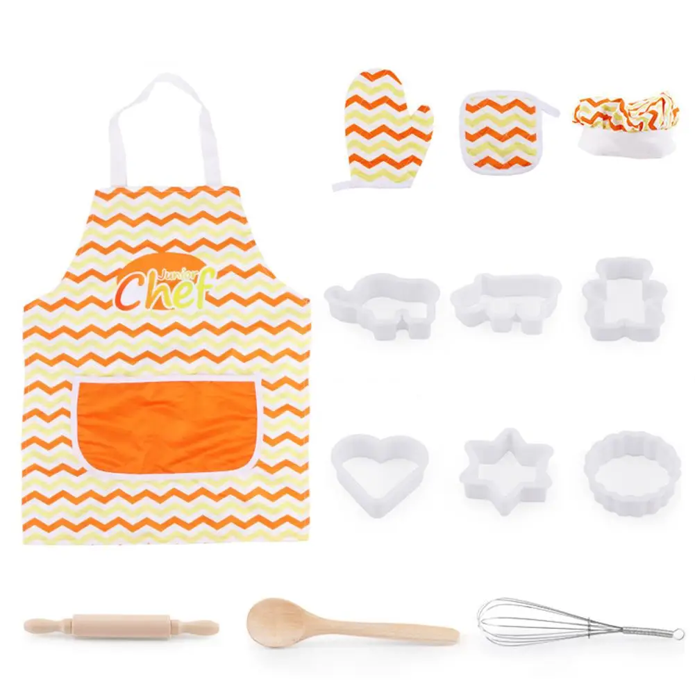 Детский набор для приготовления пищи и выпечки, Детский милый фартук, инструменты для выпечки торта, кухонные игрушки для детей - Цвет: A