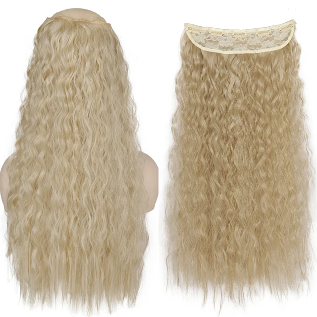 MERISIHAIR 32inch Synthetic Hair Extensions One piece 5 Clips Long Straight High Temperature Fiber Black Brown Hairpiece 55-24-613