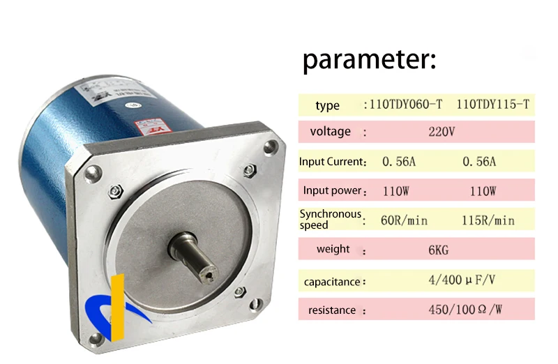 110TDY115-T постоянный магнит низких оборотах синхронный двигатель 220V AC корректор мотор