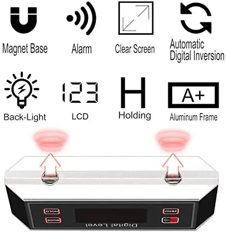 Multifunctional Aluminum Alloy Digital Level Box Electronic Angle Gauge Protractor Angle Finder Bevel Gauge With Magnetic Base