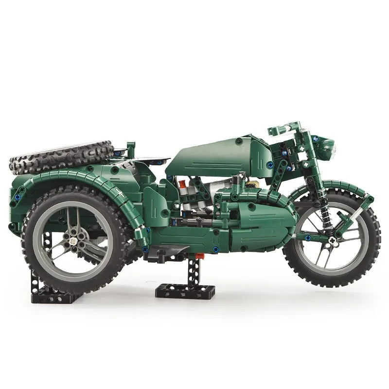 Military Electric RC Motorcycle Model 2.4G Wireless Remote Control Creative Assembly Children's Educational Building Block Toys 4 Military Electric RC Motorcycle Model 2.4G Wireless Remote Control Creative Assembly Children's Educational Building Block Toys 4
