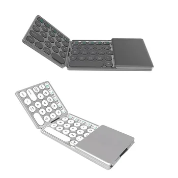 

Portable Wireless Bluetooth Folding Mini Digital Keyboard BT Foldable Touchpad Keypad for Windows IOS Android Ipad Tablet Laptop