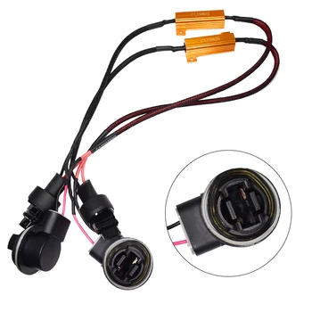

YUNPICAR 50W 6Ohm 3156 3056 LED Load Resistors - Fix Flashing Fast Blinking Error Code Canbus Wire for Upgrading LED Turn Signal