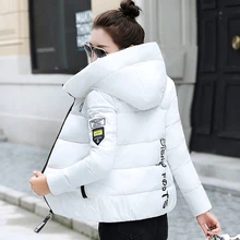  Hooded Thick Warm Short Jacket Cotton Padded Parka Basic Coat Female 2022 New Winter Parkas Women Jacket Outerwear  5XL 