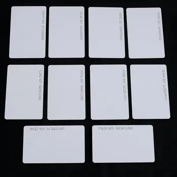 

10pcs EM4100 Tk4100 125khz Access Control Card Keyfob RFID Tag Tags Sticker Key Fob Token Ring Proximity Chip 0.85mm Thin Cards
