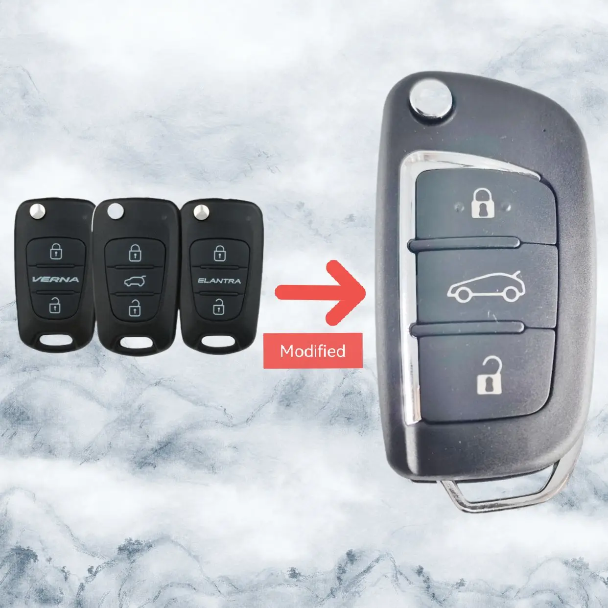 

With Logo Modified Remote Key Shell For Hyundai I20 I30 IX35 I35 Accent Kia Picanto Sportage K5 remote key shell