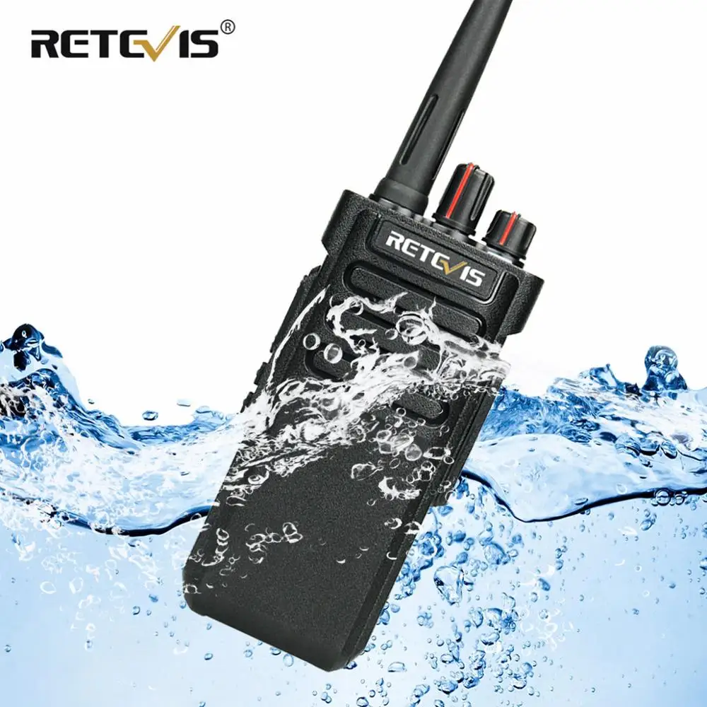 IP67 Waterproof Walkie Talkie RETEVIS RT29 10W UHF (or VHF) VOX Long Range Two-way Radio Station for Factory Farm Warehouse 3KM