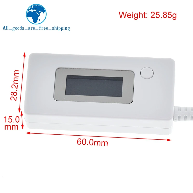 Тестер заряда аккумулятора TZT с ЖК-дисплеем, Micro USB, 2 а1 А (art.: 3920c25ddbf3f) - 3920c25ddbf3f